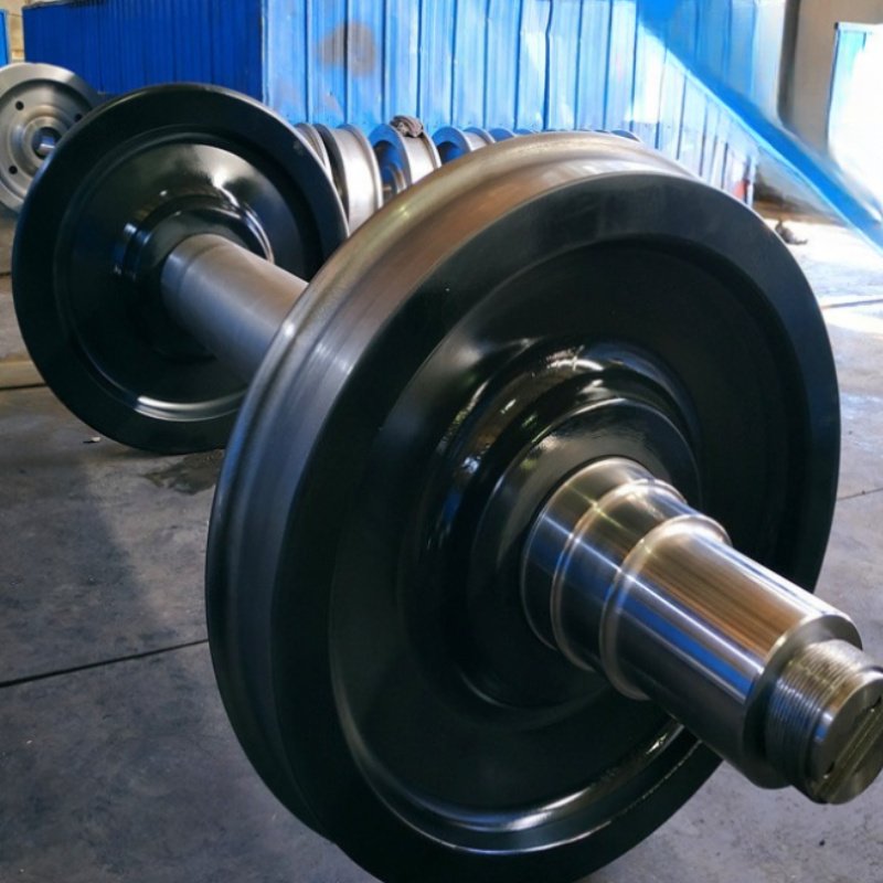 18" Cast Steel Mine Cart Wheel - Image 7