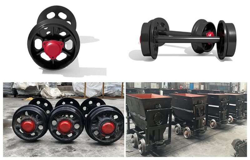 Coal Mine Cart Wheels Set