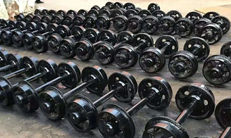 Cast steel Ore Cart Mining Coal Mine Cart Wheels Set - Image 7